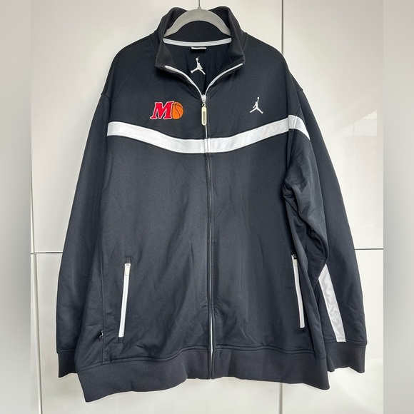 Men's Nike Air Jordan XL Full Zip Track Jacket Black Basketball UMD - Picture 1 of 11
